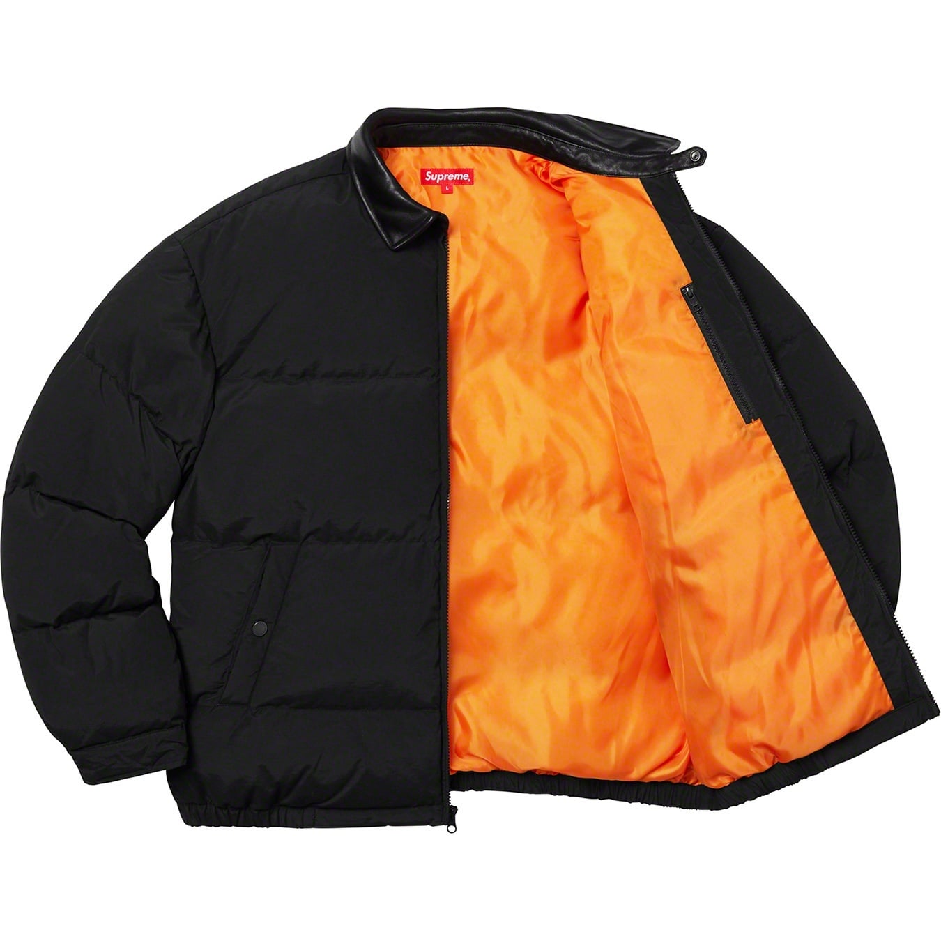 Leather Collar Puffy Jacket view 6